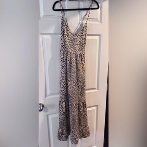 Cupshe Black and Cream Spotted Maxi Dress